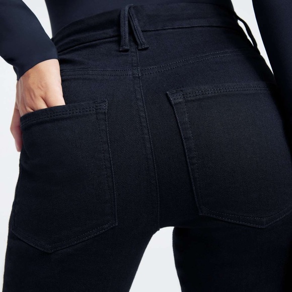 Good American Always Fits Good Petite Skinny Jeans Black Size 6-12 - Picture 9 of 11